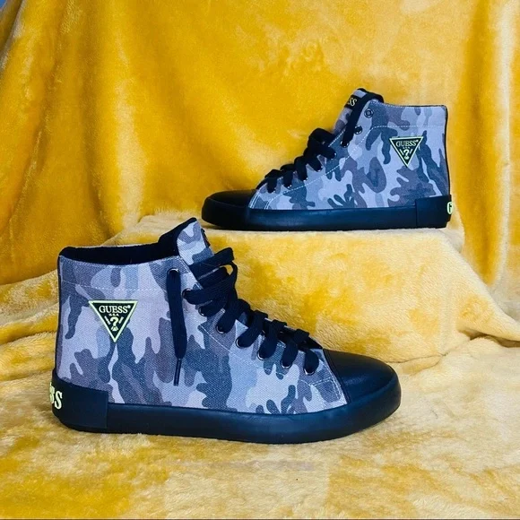 Guess high top sneakers Camo camouflage canvas